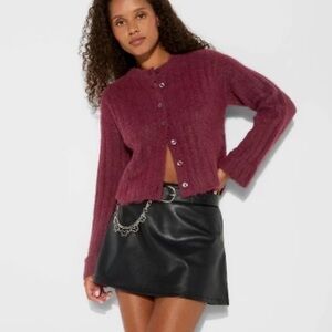 NWT Wild Fable Wooly Burgundy Cardigan